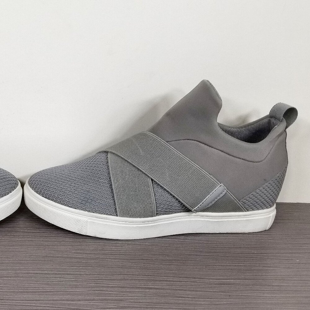 Steve Madden Laynie Wedge Sneakers, Gray Fabric, Womens Various Sizes - Picture 8 of 11